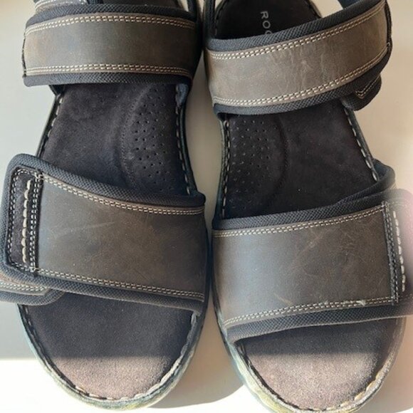 NEW NIB Men's Rockport Jasper Quarter Strap Leather Sandal size 10M - Picture 1 of 4